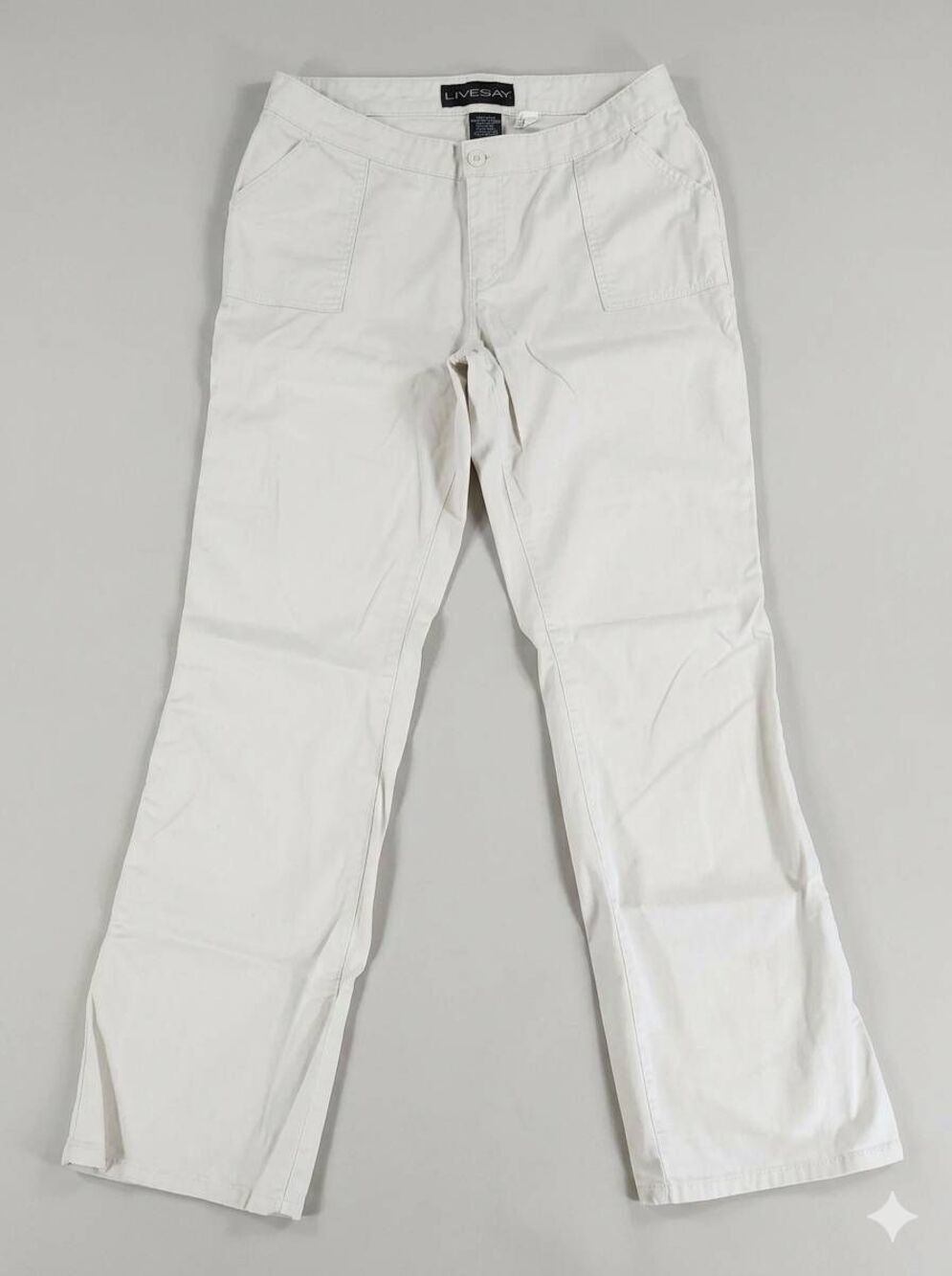 💜Vintage Express Cream Lightweight Pants Size 7/8